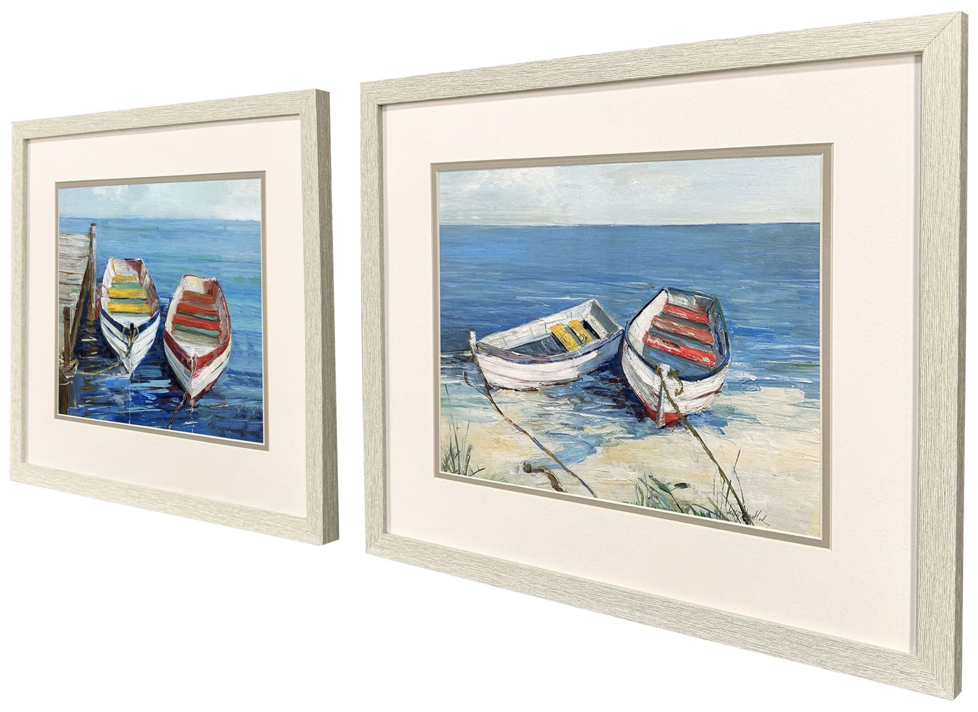 Image 2 Day of Fishing 20"W x 17"H Framed Art Set of 2 more views