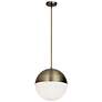 2_Dayana 14" Wide Antique Brass Pendant Light