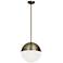 Dayana 14" Wide Antique Brass Pendant Light