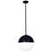 Dayana 14" Wide Matte Black Pendant Light