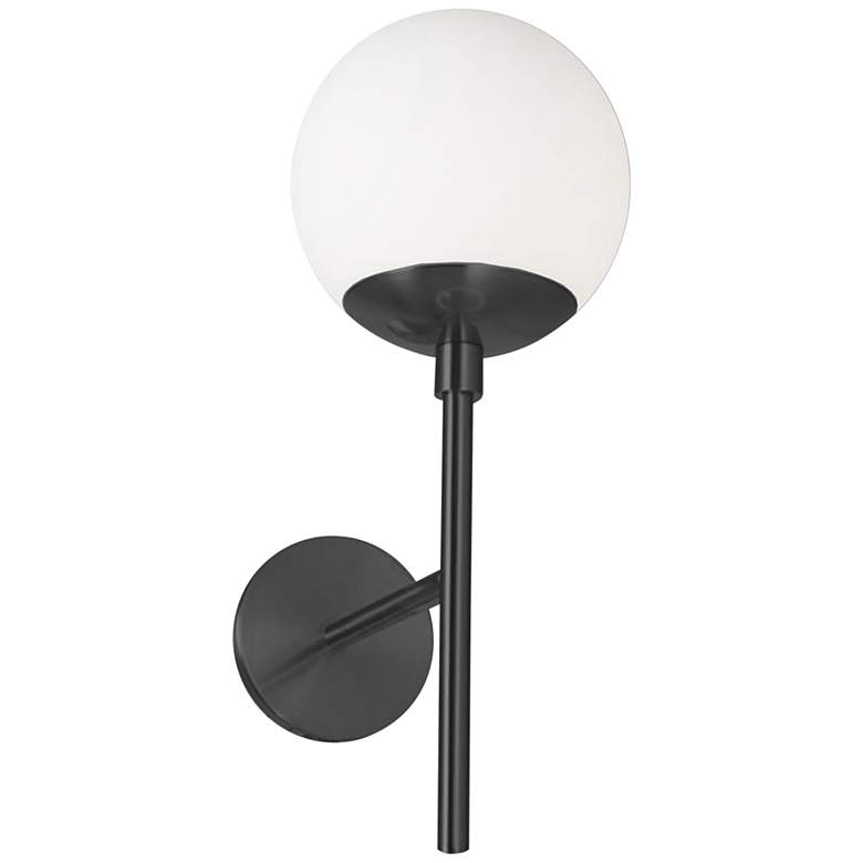 Image 1 Dayana 15 3/4" High Matte Black Wall Sconce