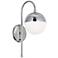 Dayana 18 1/2" High Polished Chrome Wall Sconce