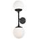 Dayana 23 3/4" High Matte Black 2-Light Wall Sconce