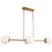Dayana 48" Wide Aged Brass 4-Light Linear Pendant