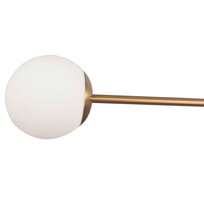 Image 4 Dayana 48" Wide Aged Brass 4-Light Linear Pendant more views
