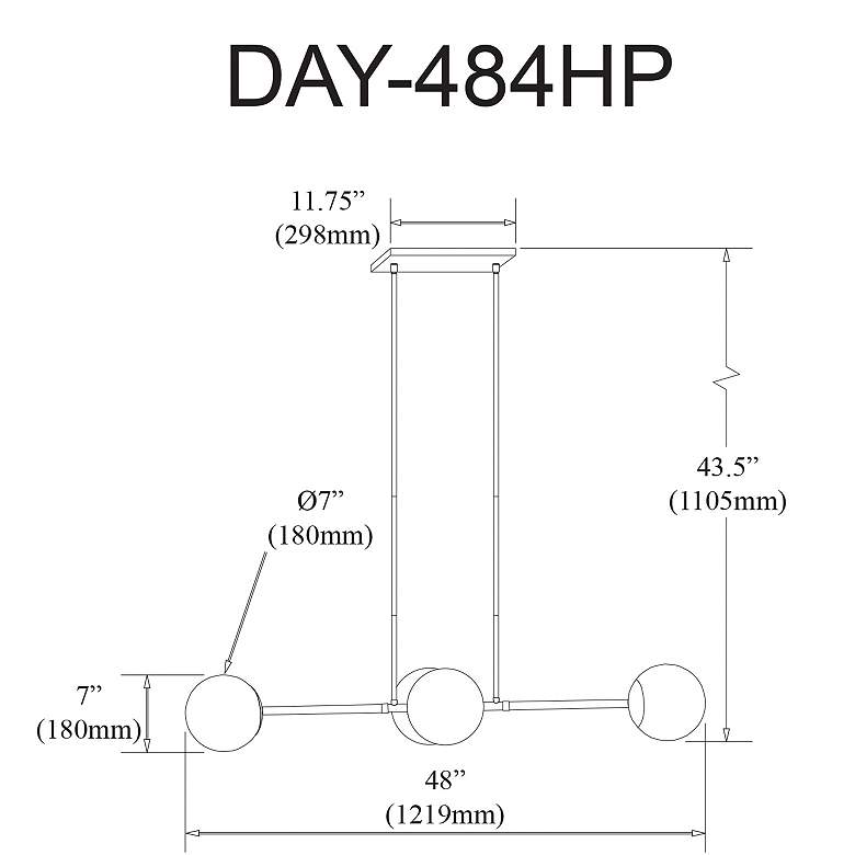Image 5 Dayana 48" Wide Aged Brass 4-Light Linear Pendant more views