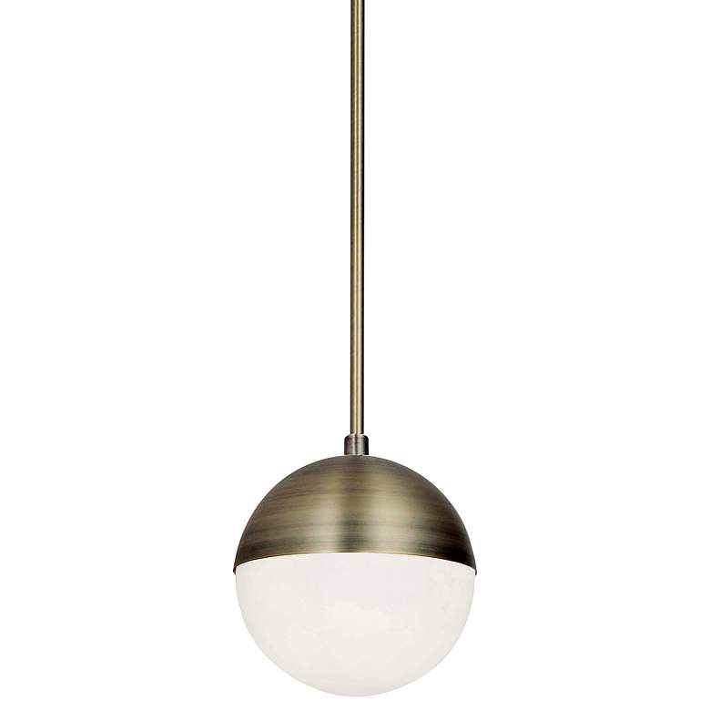 Image 2 Dayana 7" Wide Antique Brass Mini Pendant