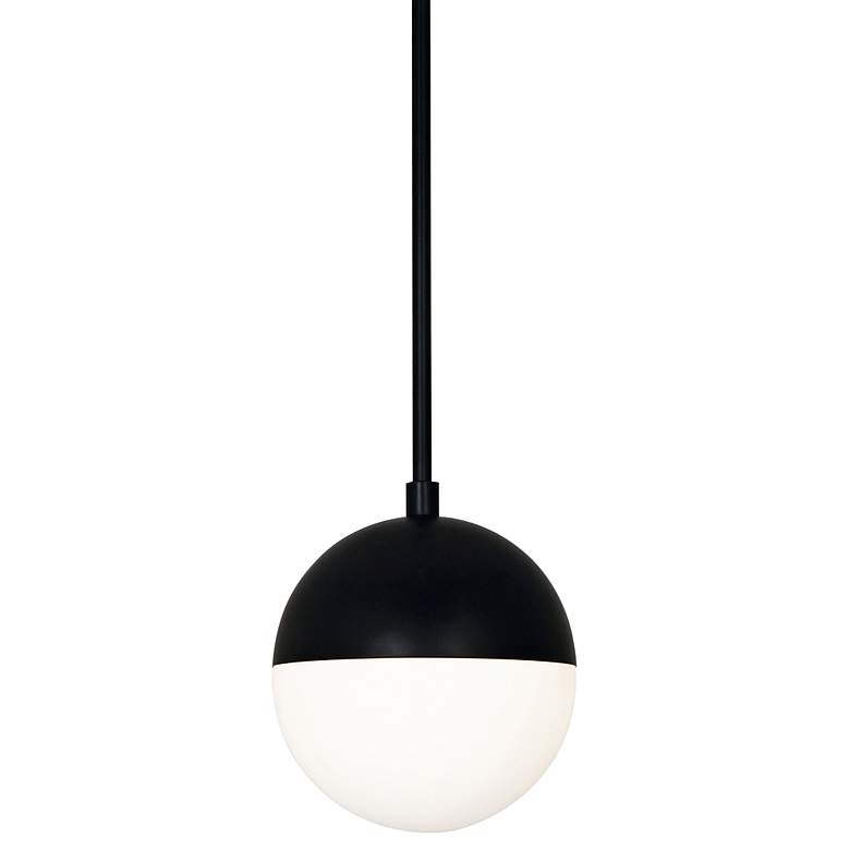 Image 1 Dayana 7" Wide Matte Black Mini Pendant