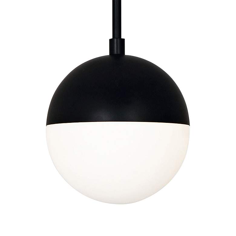 Image 2 Dayana 7" Wide Matte Black Mini Pendant more views