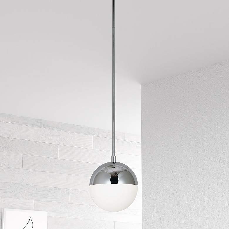 Image 1 Dayana 7" Wide Polished Chrome Mini Pendant