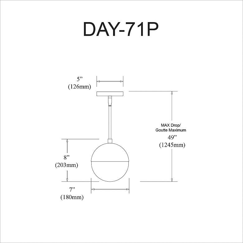 Image 4 Dayana 7" Wide Polished Chrome Mini Pendant more views