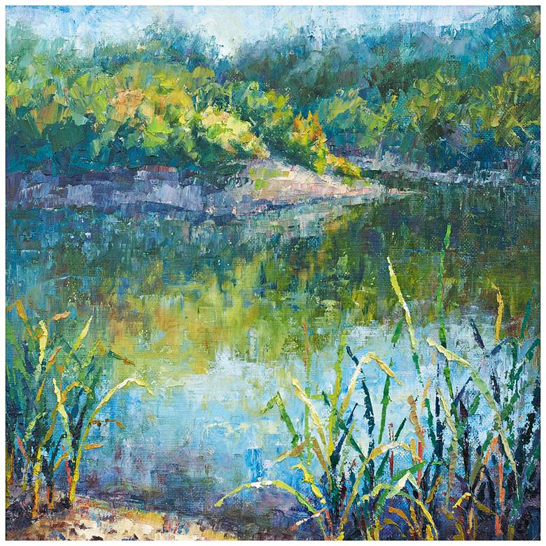 Image 1 Daydream In Blue 24" Square Indoor-Outdoor Wall Art