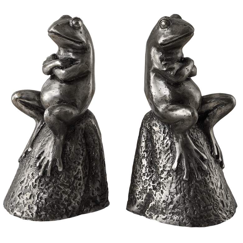Image 1 Daydreaming Frogs 2-Piece Bookends