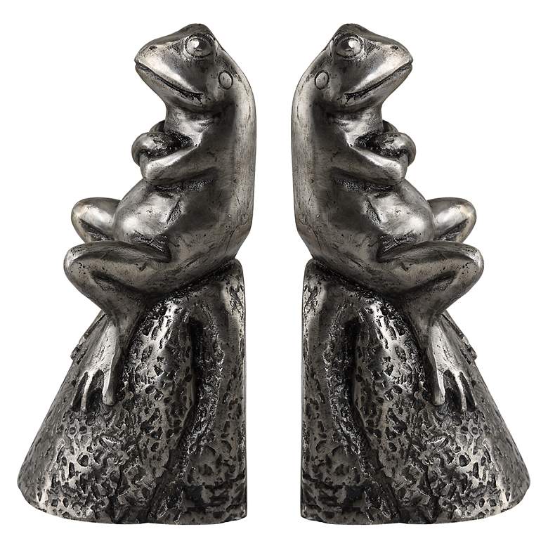 Image 4 Daydreaming Frogs 2-Piece Bookends more views