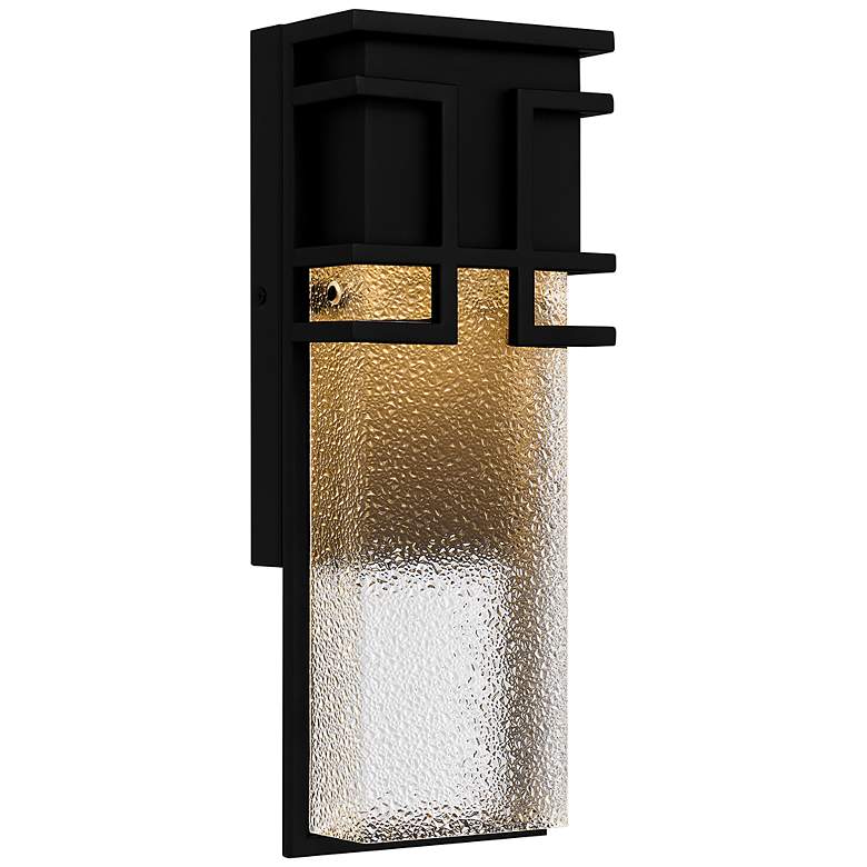 Image 2 Daymon Integrated LED Earth Black Outdoor Wall Lantern