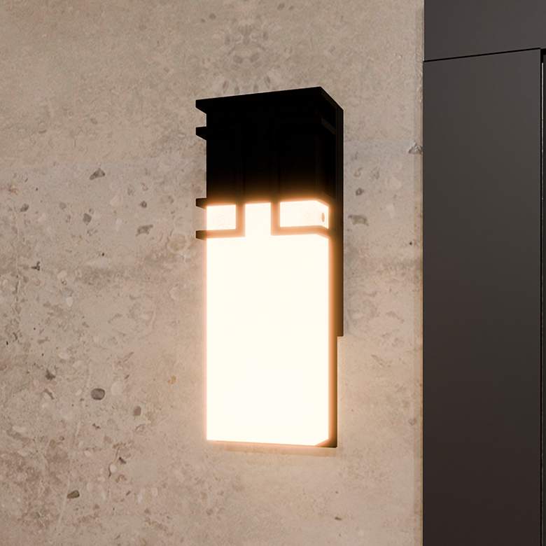 Image 1 Daymon Integrated LED Earth Black Outdoor Wall Lantern