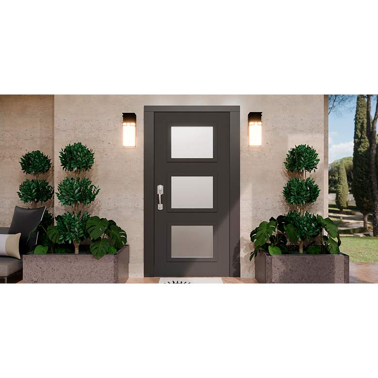 Image 6 Daymon Integrated LED Earth Black Outdoor Wall Lantern more views