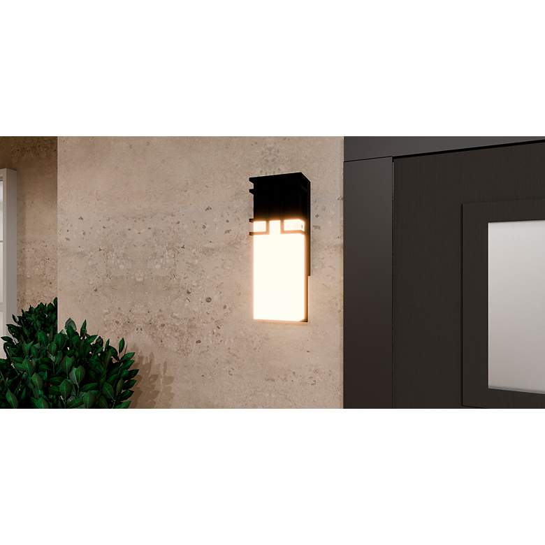 Image 7 Daymon Integrated LED Earth Black Outdoor Wall Lantern more views