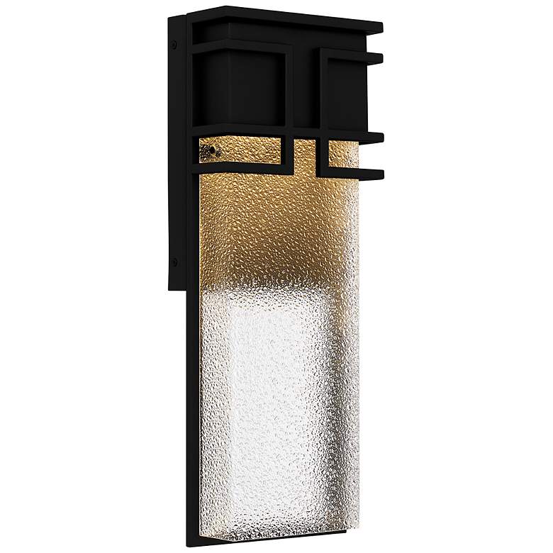 Image 2 Daymon Integrated LED Earth Black Outdoor Wall Lantern