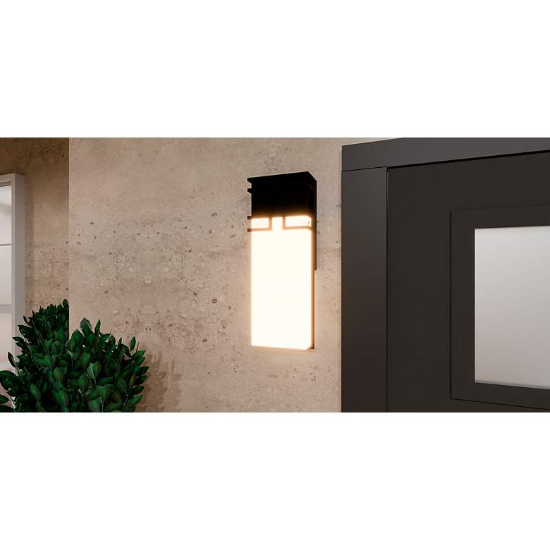 Image 7 Daymon Integrated LED Earth Black Outdoor Wall Lantern more views