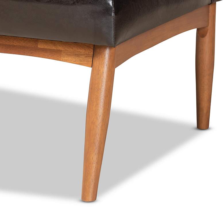 Image 4 Daymond Dark Brown Faux Leather 4-Piece Dining Nook Set more views