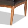 4_Daymond Dark Brown Faux Leather 5-Piece Dining Nook Set more views