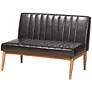 5_Daymond Dark Brown Faux Leather 5-Piece Dining Nook Set more views