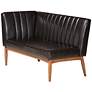 6_Daymond Dark Brown Faux Leather 5-Piece Dining Nook Set more views