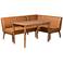Daymond Tan Faux Leather Tufted 3-Piece Dining Nook Set