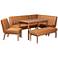 Daymond Tan Faux Leather Tufted 5-Piece Dining Nook Set