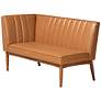 6_Daymond Tan Faux Leather Tufted 5-Piece Dining Nook Set more views