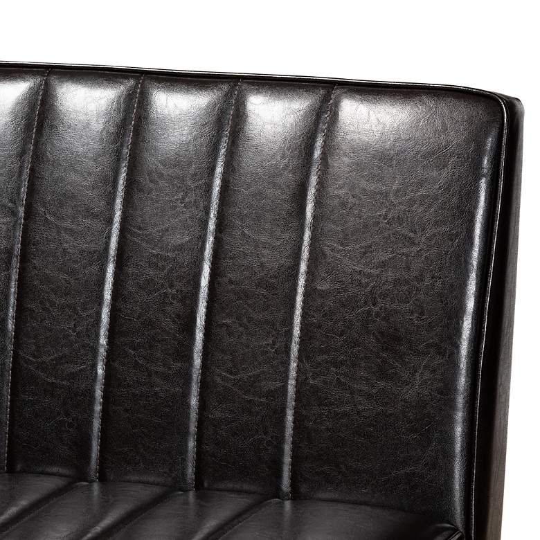 Image 3 Daymond Tufted Dark Brown 2-Piece Dining Nook Banquette Set more views