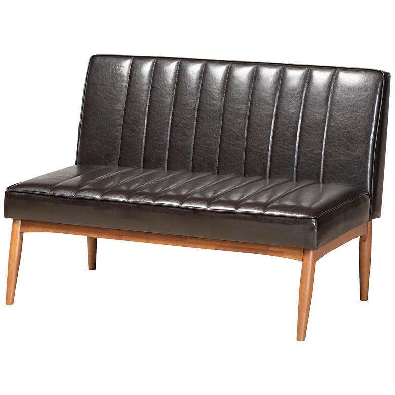 Image 5 Daymond Tufted Dark Brown 2-Piece Dining Nook Banquette Set more views