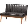 5_Daymond Tufted Dark Brown 2-Piece Dining Nook Banquette Set more views