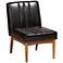 Daymond Tufted Dark Brown Faux Leather Dining Chair