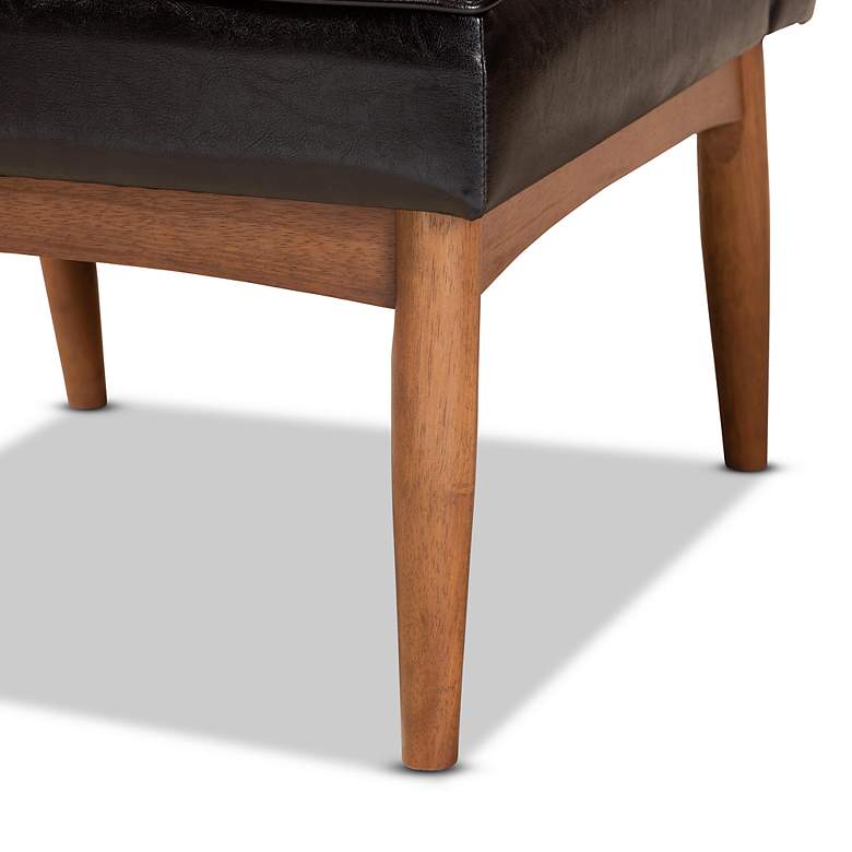 Image 4 Daymond Tufted Dark Brown Faux Leather Dining Chair more views