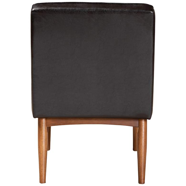 Image 7 Daymond Tufted Dark Brown Faux Leather Dining Chair more views