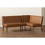 Daymond Tufted Tan 2-Piece Dining Nook Banquette Set in scene