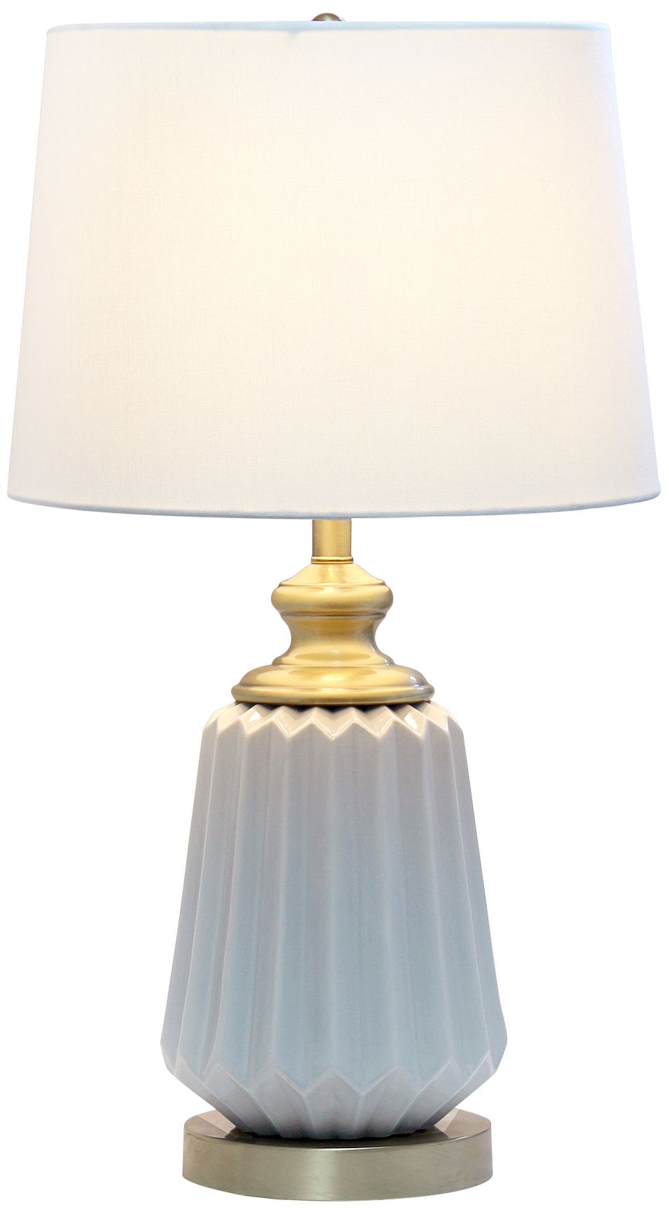 Dayne Gray Fluted Ceramic Table Lamp