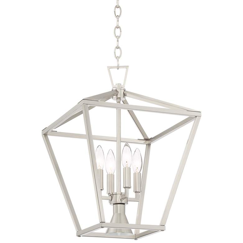 Image 1 Daynes 14" Wide Brushed Nickel 5-Light Foyer Pendant Light