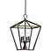 Daynes 19 3/4"W Bronze 4-Light Entry Pendant with Downlight