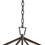 Daynes 19 3/4"W Bronze 4-Light Entry Pendant with Downlight