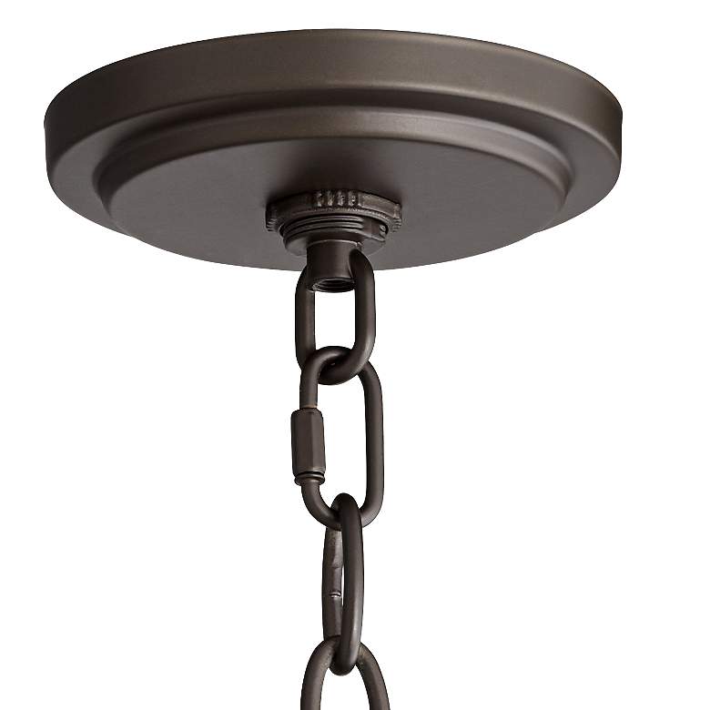 Image 5 Daynes 19 3/4 inchW Bronze 4-Light Entry Pendant with Downlight more views
