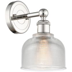 Dayton 11&quot;High Polished Nickel Sconce With Clear Shade