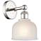 Dayton 11"High Polished Nickel Sconce With White Shade