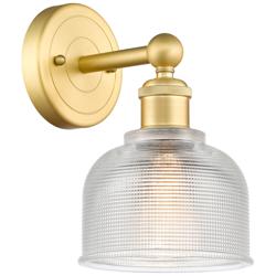 Dayton 2.2&quot; High Satin Gold Sconce With Clear Shade
