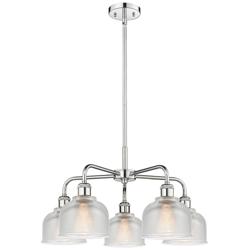 Dayton 23.5&quot;W 5 Light Polished Chrome Stem Hung Chandelier With Clear