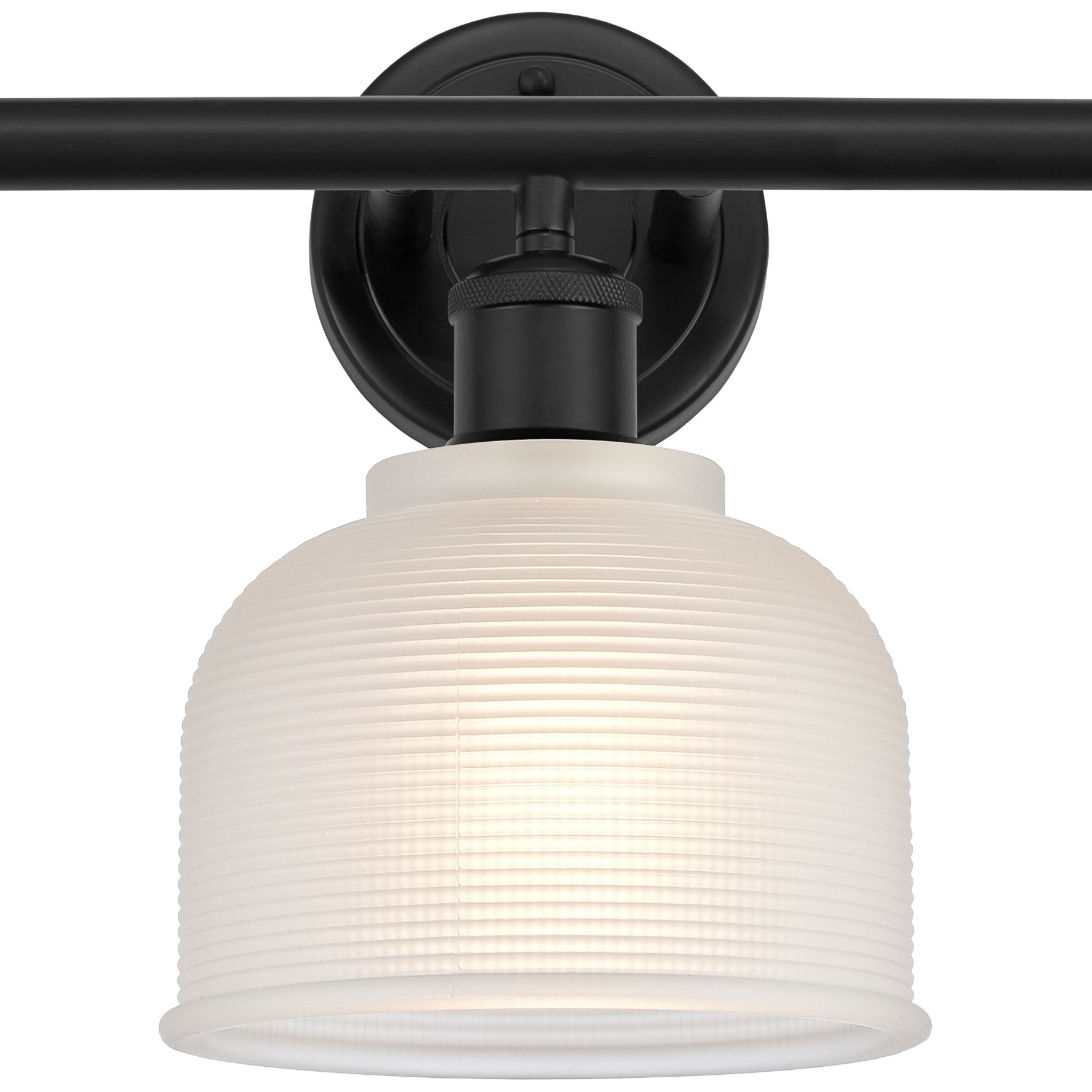 Dayton 24" 3Light Matte Black Bath Light w/ White Shade 565R6