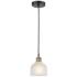 Dayton 5.5" Wide Black Brass Corded Mini Pendant With White Shade