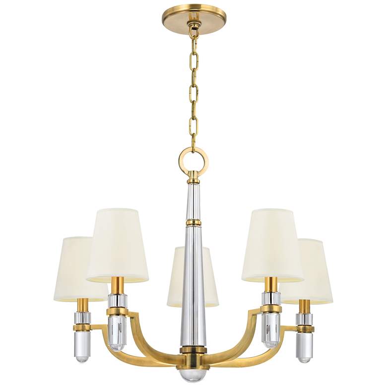 Image 1 Dayton 5 Light Chandelier Aged Brass